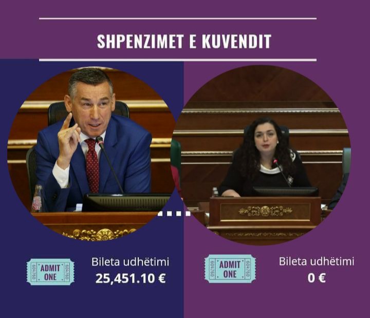 Vjosa Osmani tregon sa ka shpenzuar gjatë 1 viti si kryesuese e Kuvendit të Kosovës në raport me Kadri Veselin