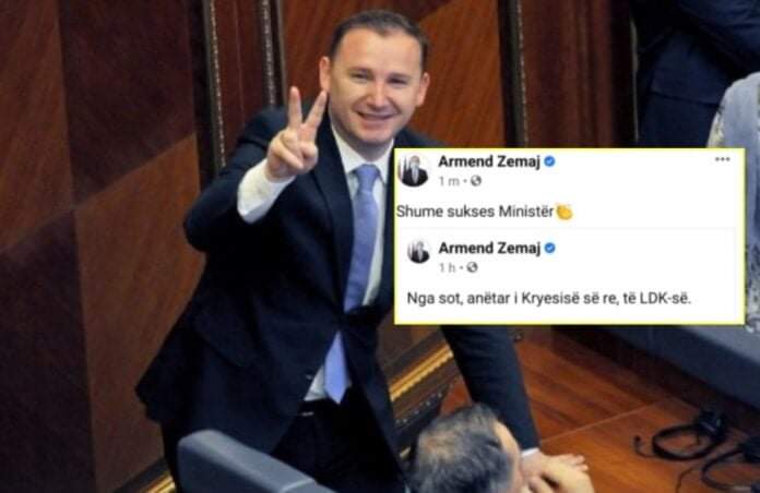 Zemaj ia uron vetes dy herë emërimin në LDK: Shumë suksese ministër