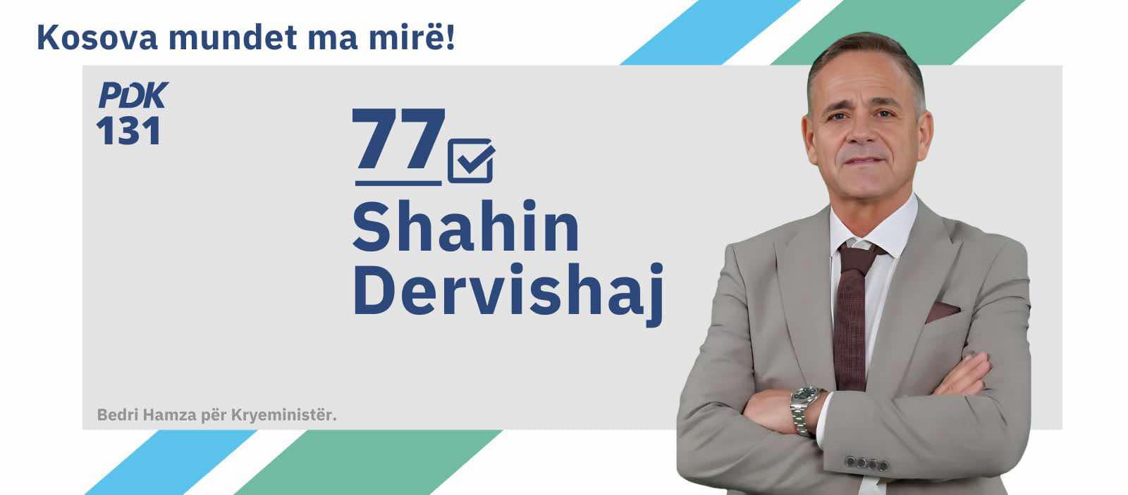 “Mundësitë i krijojmë vetë” – Kandidati i PDK-së Shahin Dervishaj me mbështetje të gjerë në Kosovë