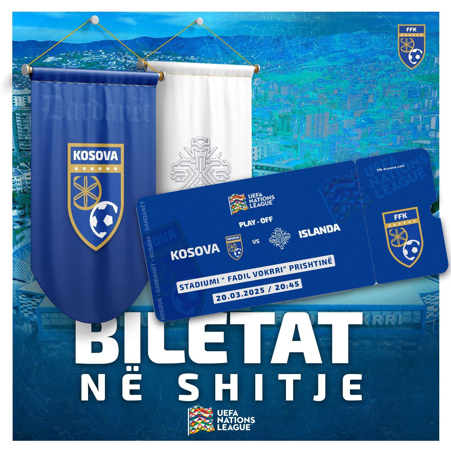 Dalin në shitje biletat për ndeshjen Kosovë – Islandë