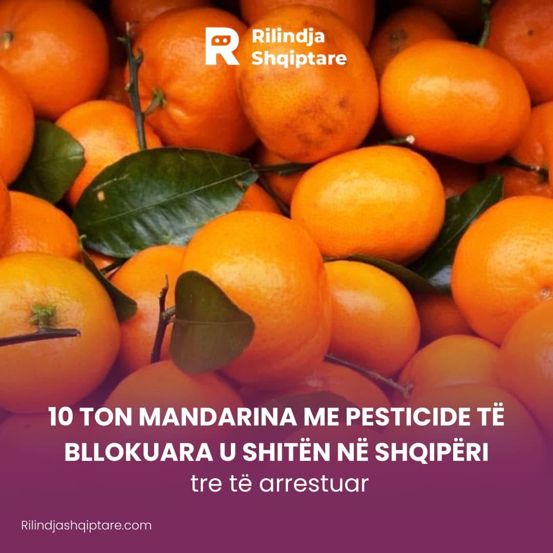 10 ton mandarina me pesticide të bllokuara u shitën në Shqipëri – tre të arrestuar
