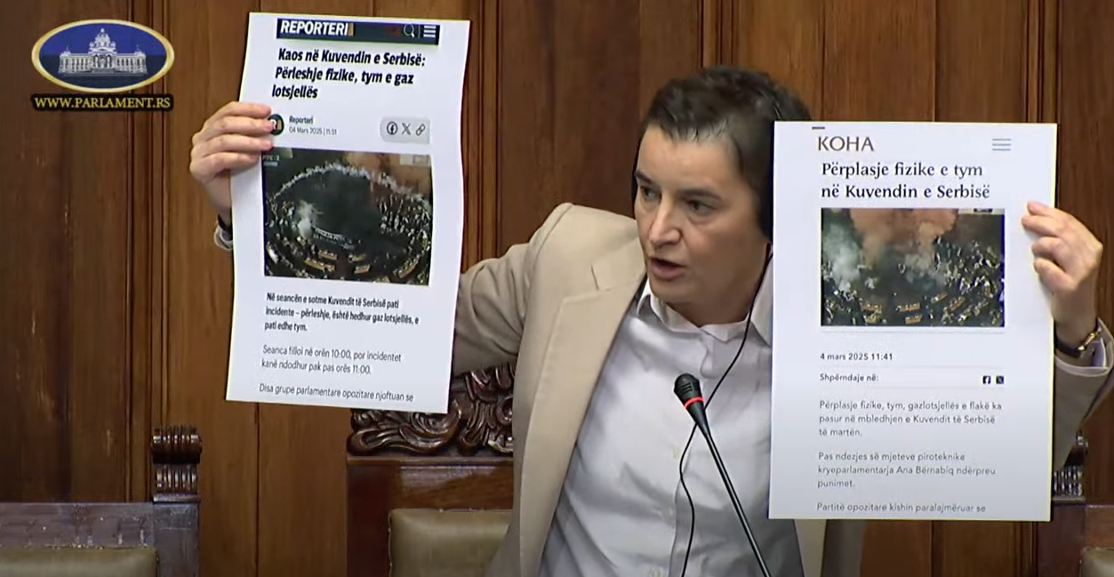 Ana Bërnabiq flet në kuvend për raportimet e mediave kosovare mbi zhvillimet në Serbi “Jeni bërë heronj të mediave në Kosovë dhe Kurtit”
