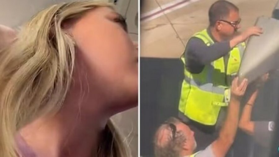 Pasagjerja alarmon stafin, pasi sheh se një pjesë e aeroplanit “po hiqej” pak para ngritjes