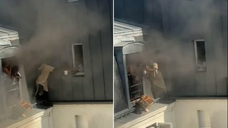 Francezi rrezikon jetën e tij për të shpëtuar foshnjat nga kulla që po digjej në Paris