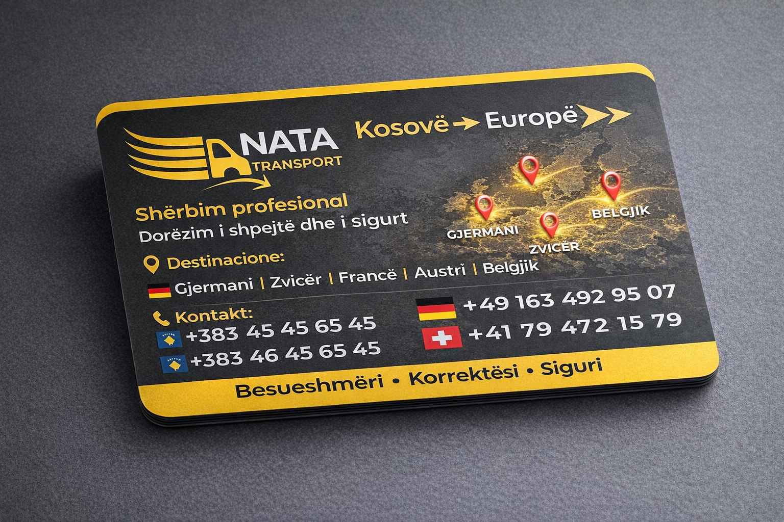 NATA TRANSPORT – Zgjidhja e Sigurt për Transportin Kosovë–Europë dhe Anasjelltas.